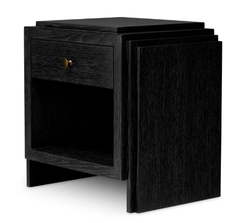 Art Deco Nightstand Charcoal by Eichholtz-Renaissance Design Studio