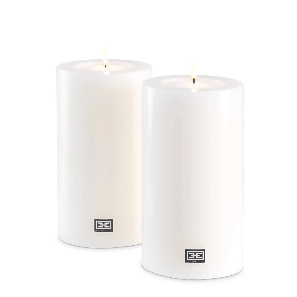 ARTIFICIAL CANDLE Ø 10 X H. 18 CM SET OF 2 by Eichholtz-Renaissance Design Studio