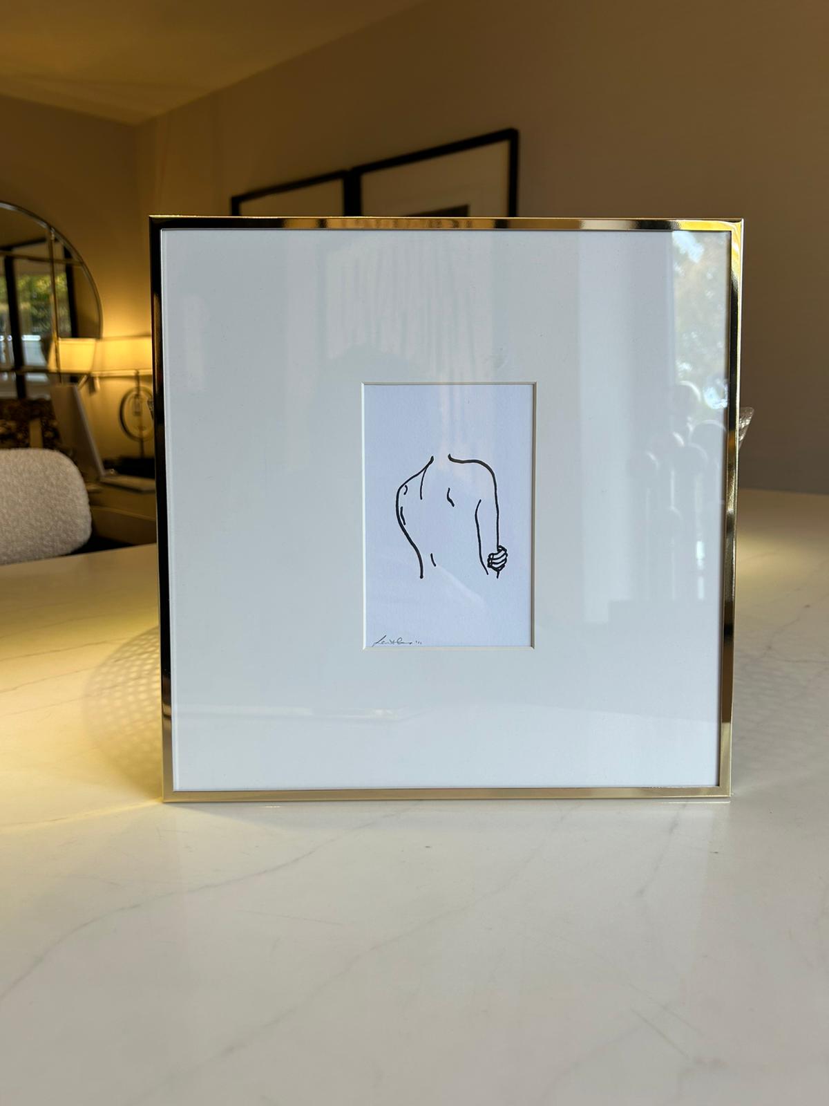 Artwork in steel frames by Federico Minieri - Set of 4-Renaissance Design Studio