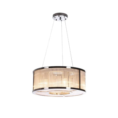 Aston 3 crystal glass chandelier nickel