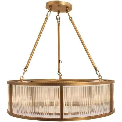 Aston chandelier in brass with crystal