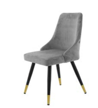 Ava dining chairs with gold cap on black legs on clearance almost half price offer