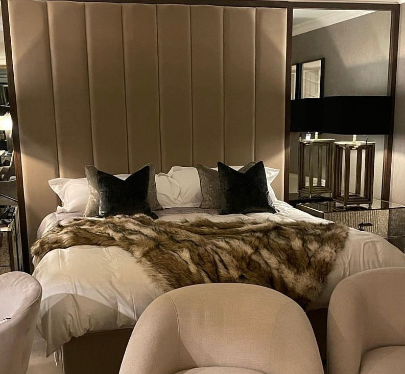 Ava Fur throw half price-Renaissance Design Studio