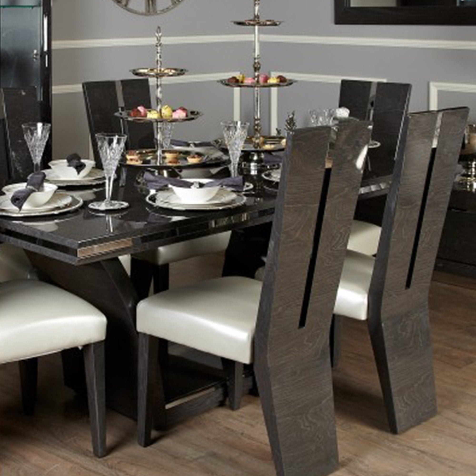 Ava Grey walnut dining table-Renaissance Design Studio
