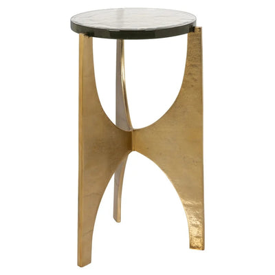 Avery side table in brushed gold Limited stock.