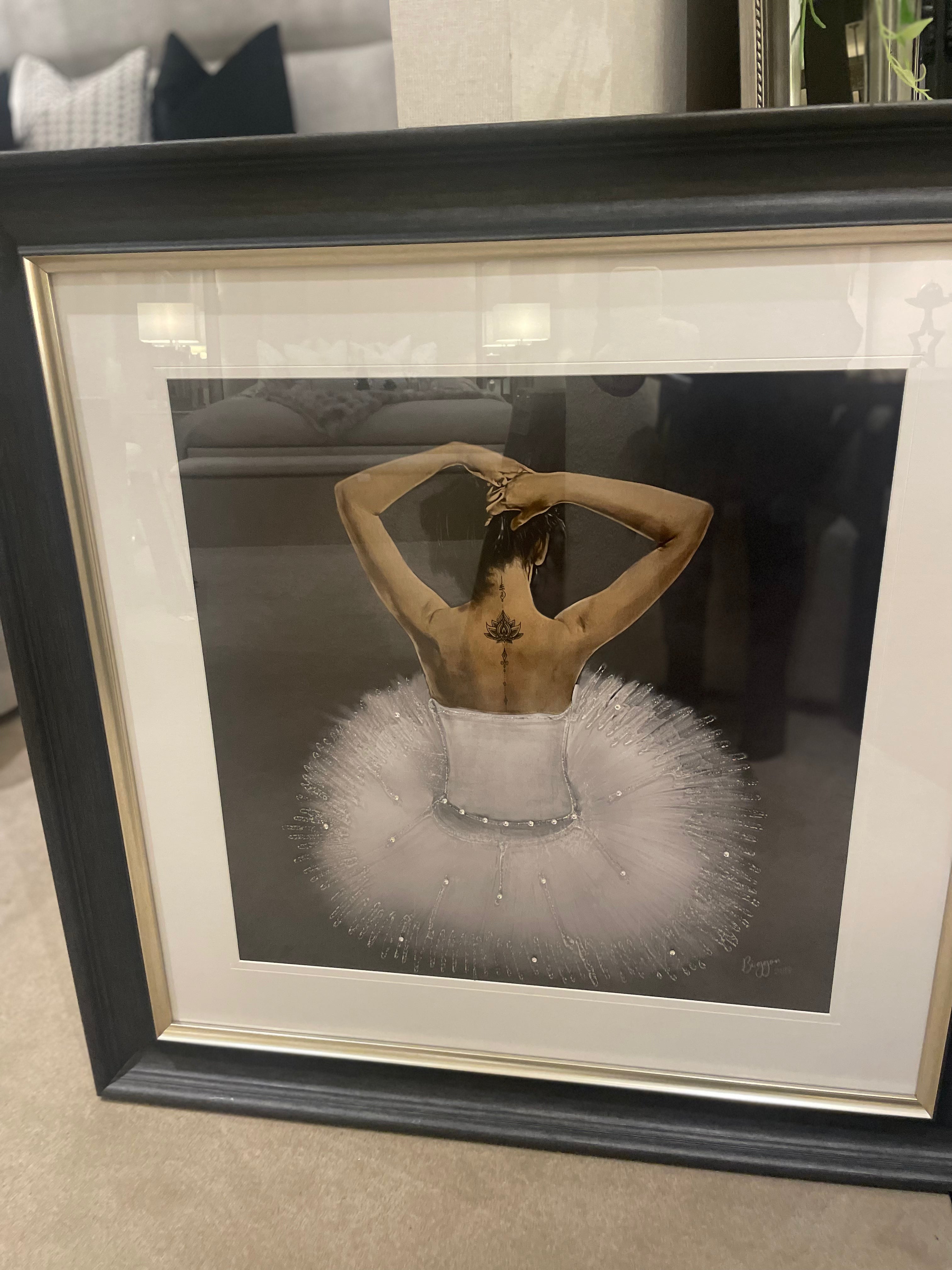 Ballerina wall art with stunning Vegas frame picture-Renaissance Design Studio