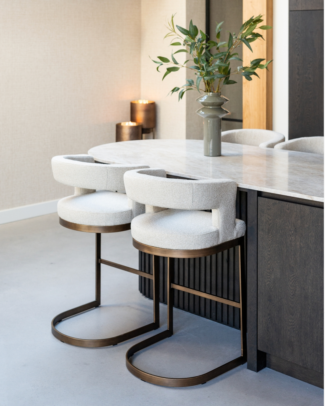 Bar stool Emma in biscotti-Renaissance Design Studio