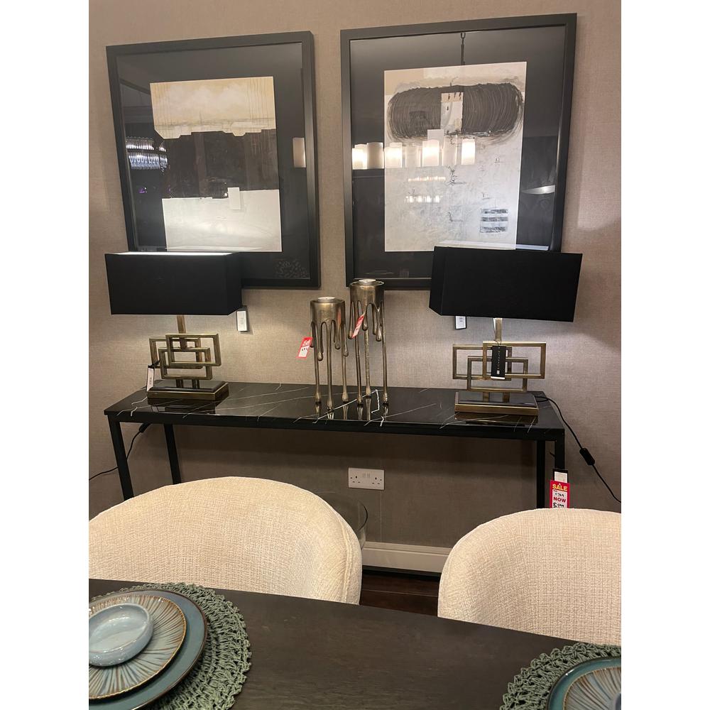 Beau bellivor large Black Marble Console Table clearance ex display-Renaissance Design Studio