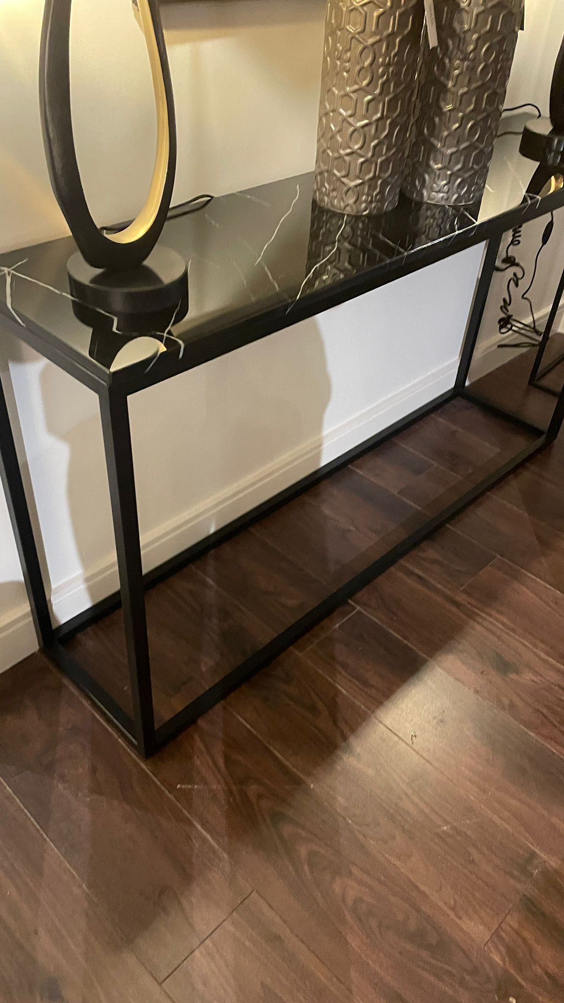 Beau bellivor large Black Marble Console Table clearance ex display-Renaissance Design Studio