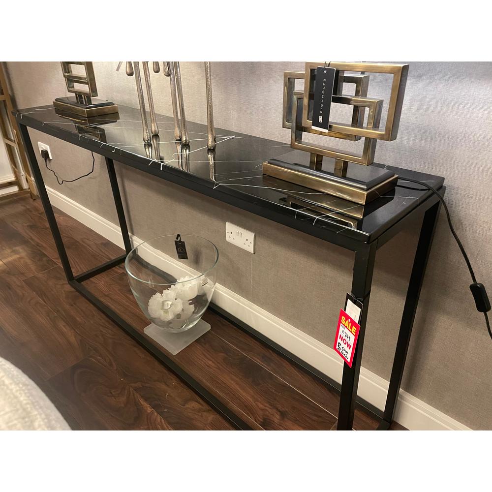 Beau bellivor large Black Marble Console Table clearance ex display-Renaissance Design Studio