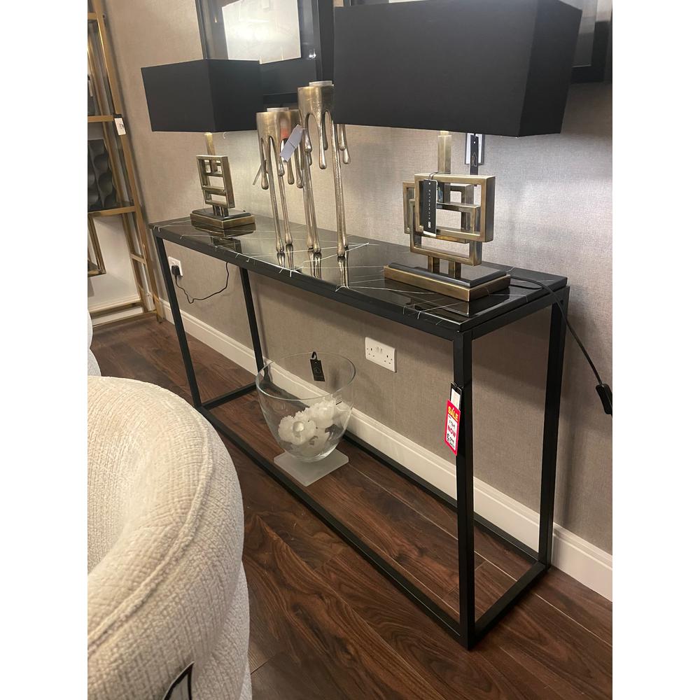 Beau bellivor large Black Marble Console Table clearance ex display-Renaissance Design Studio