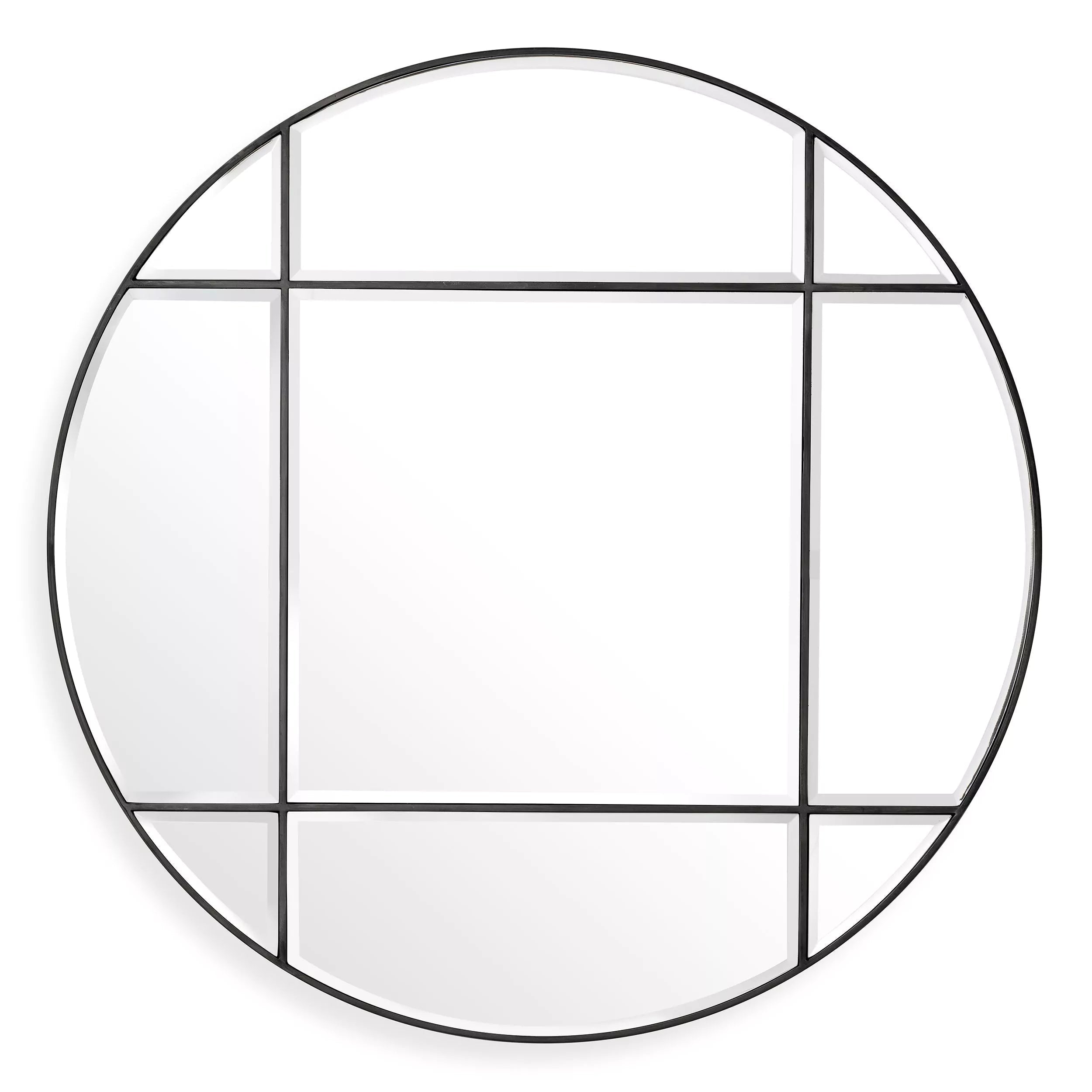 Beaumont Mirror round by in vintage brass finish Eichholtz-Renaissance Design Studio