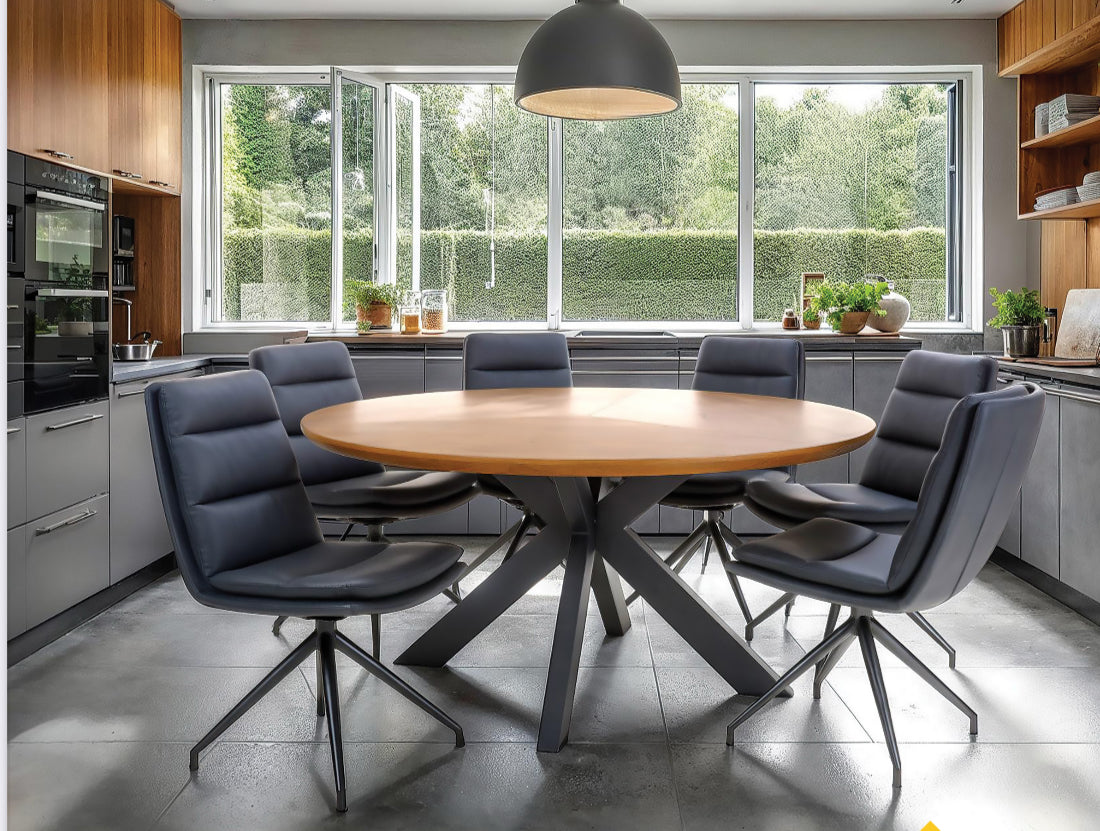 Belvedere Round To Oval Dining Table 120 Extending to 160cm-Renaissance Design Studio