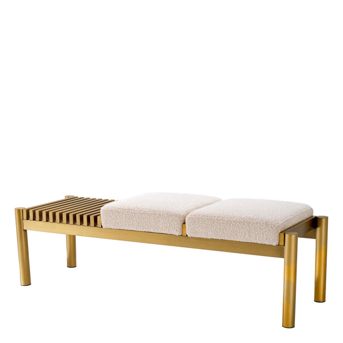 Bench Bibi Brushed brass finish by Eichholtz 25% off. ex showroom SOLD-Renaissance Design Studio