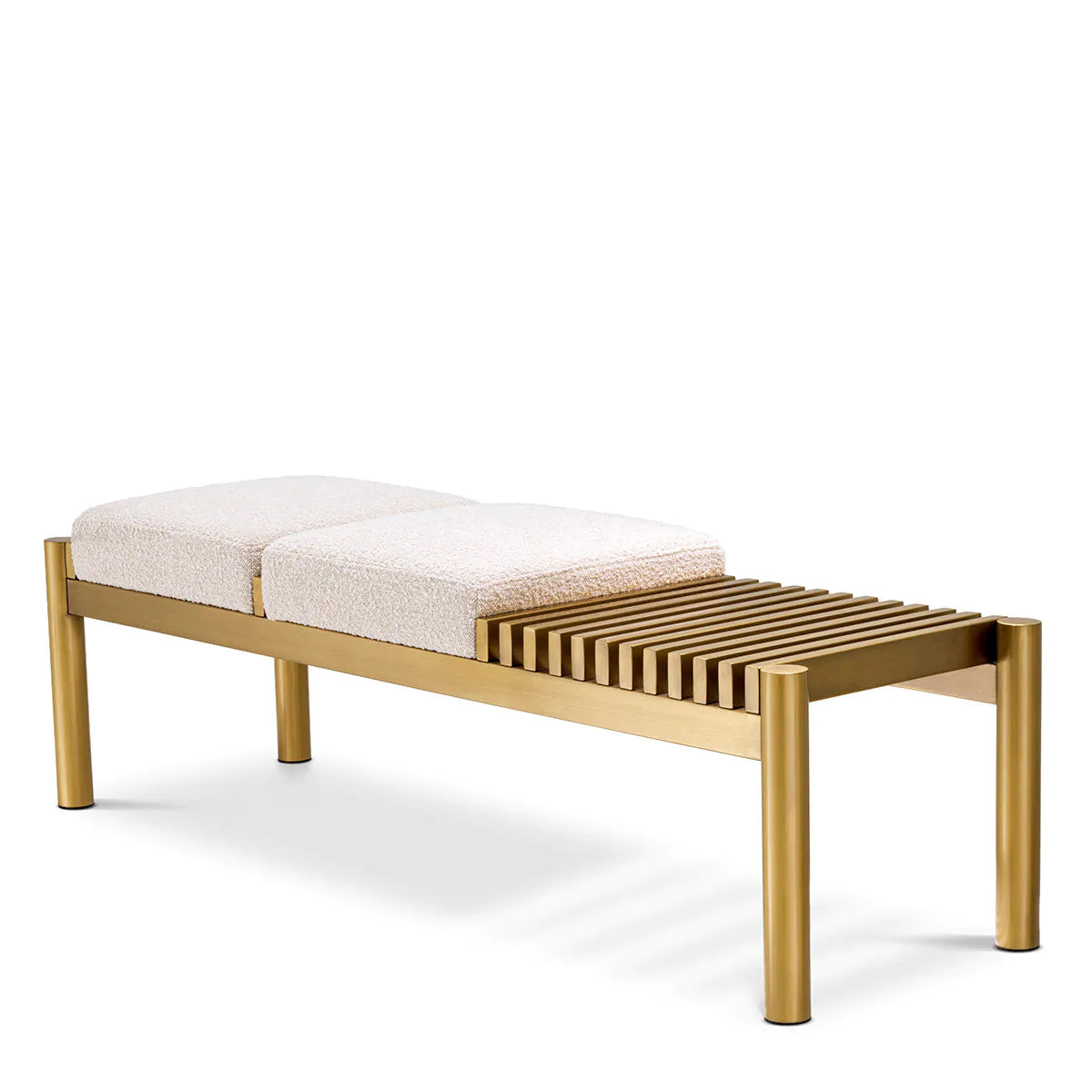 Bench Bibi Brushed brass finish by Eichholtz 25% off. ex showroom SOLD-Renaissance Design Studio