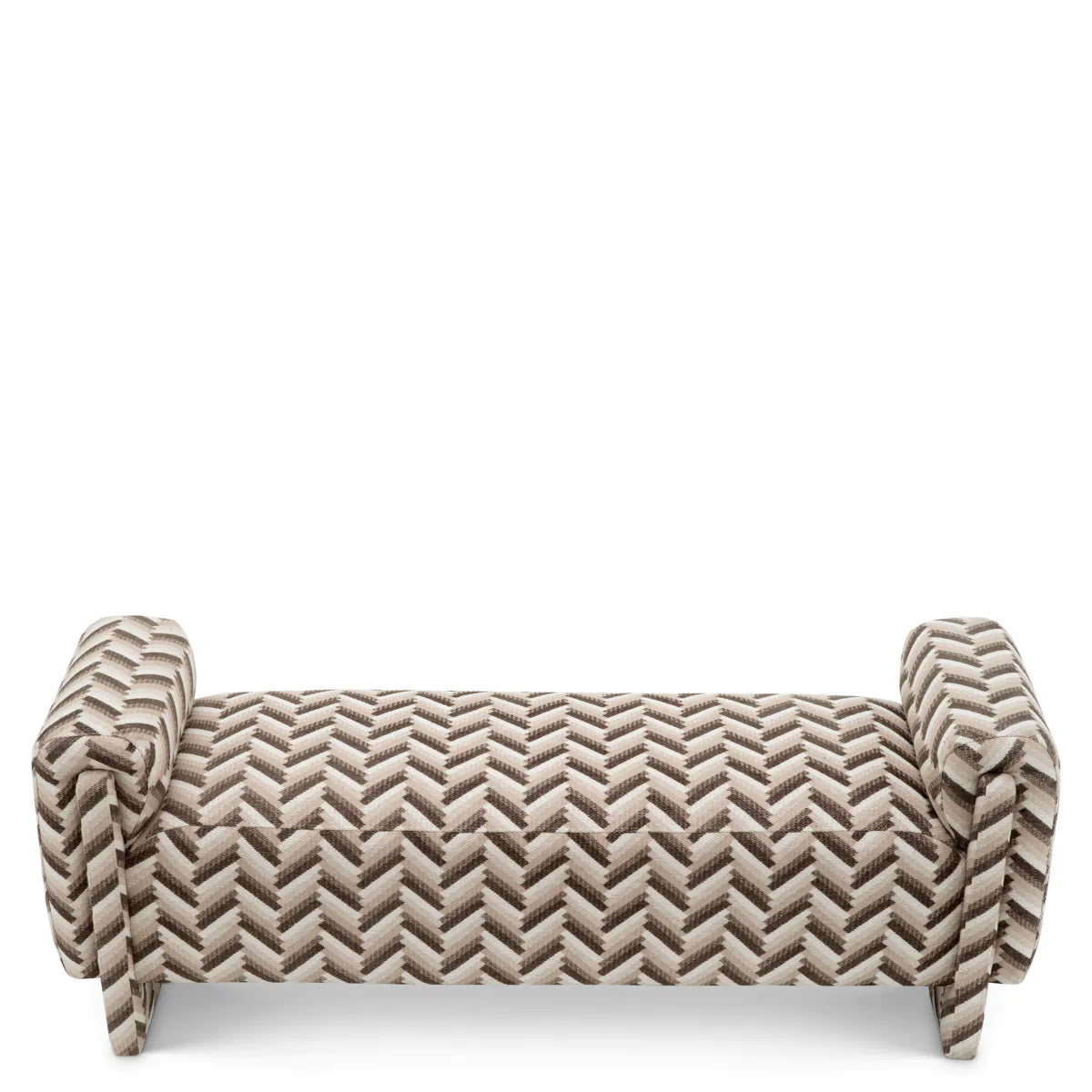 Bench Del Vale Chevron brown by Eichholtz.-Renaissance Design Studio