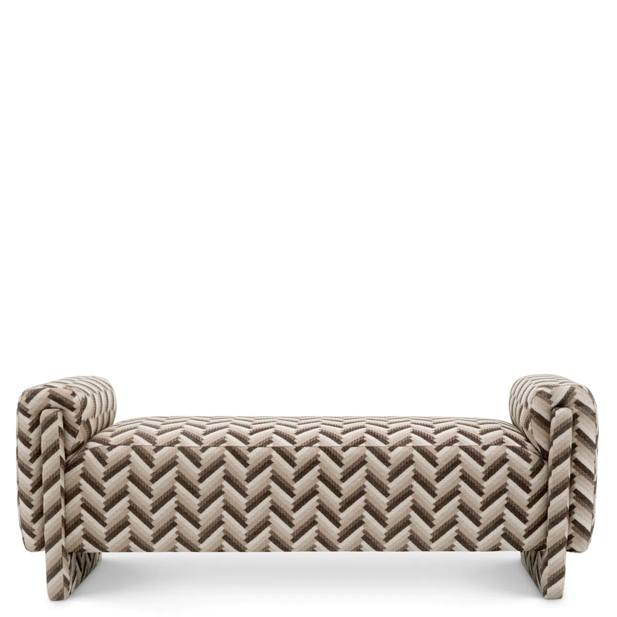 Bench Del Vale Chevron brown by Eichholtz.-Renaissance Design Studio