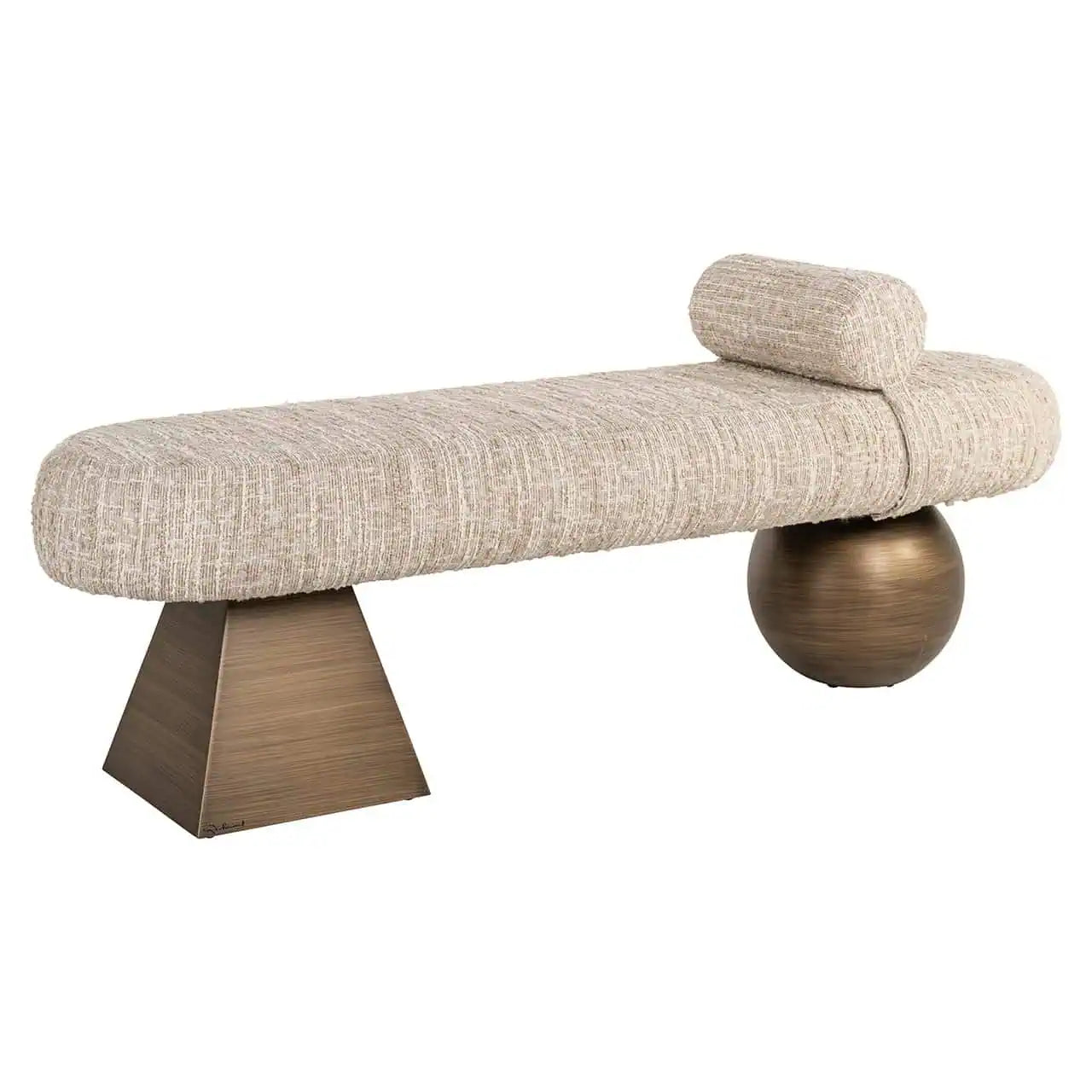Bench Geneva in beige 148 cm-bench-Renaissance Design Studio