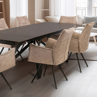 Benny  black extending dining table 160 -200/240 cm up to 30% off tables (ex showroom) clearance