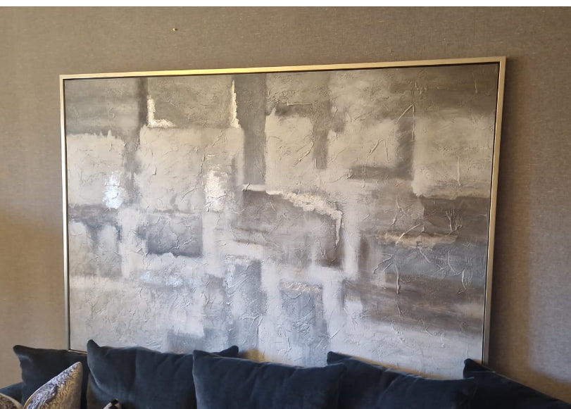 Bernesley exclusive art Large Canvas Art in champagne tones Fabulous !-Wall Art-Renaissance Design Studio