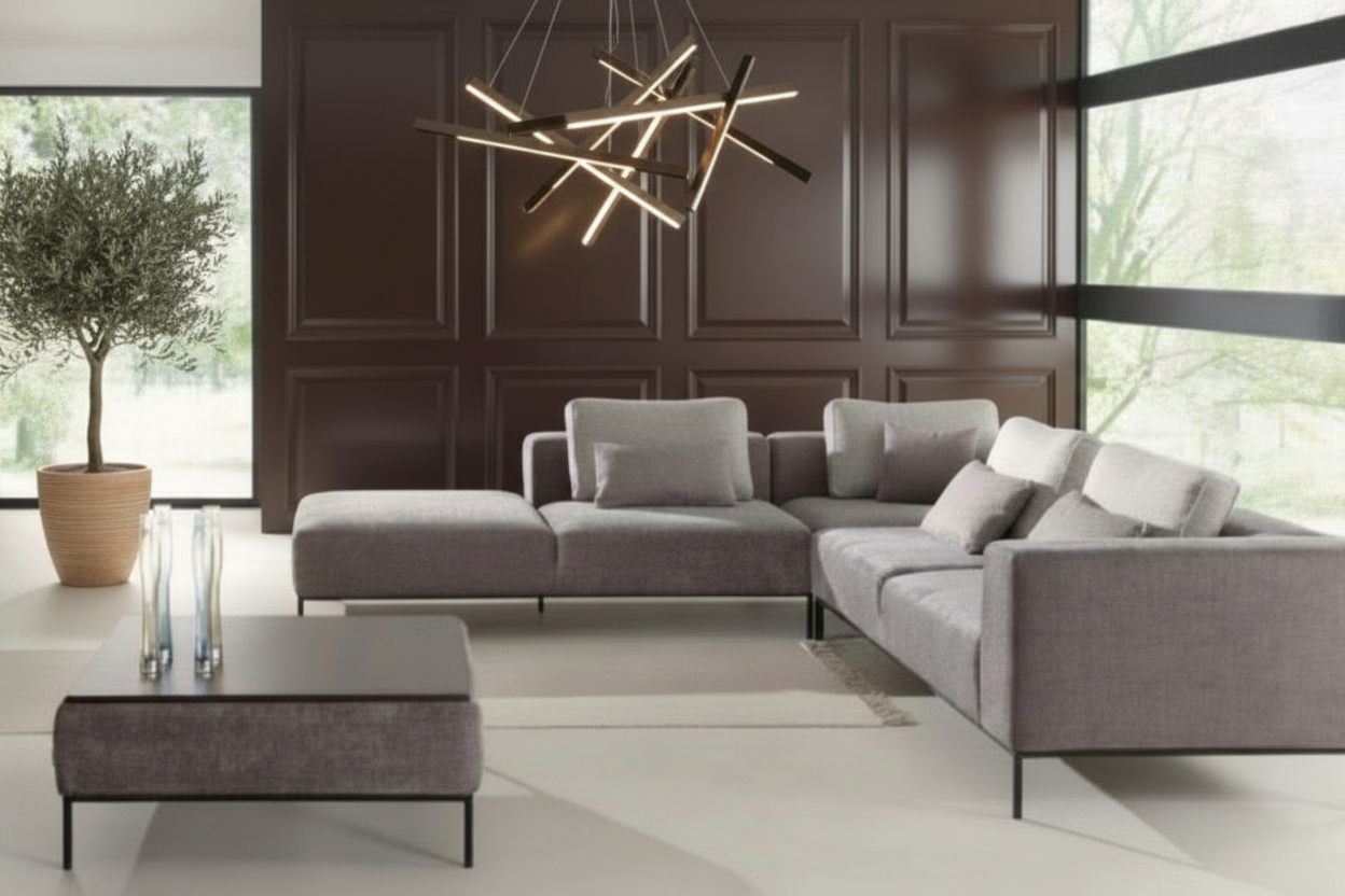 Bibi XXL corner sofa group in modular sections half price ! including tables-Renaissance Design Studio