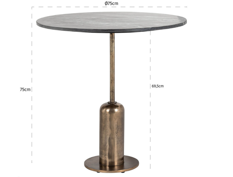 Bistro Table Larry 75 cm-Renaissance Design Studio