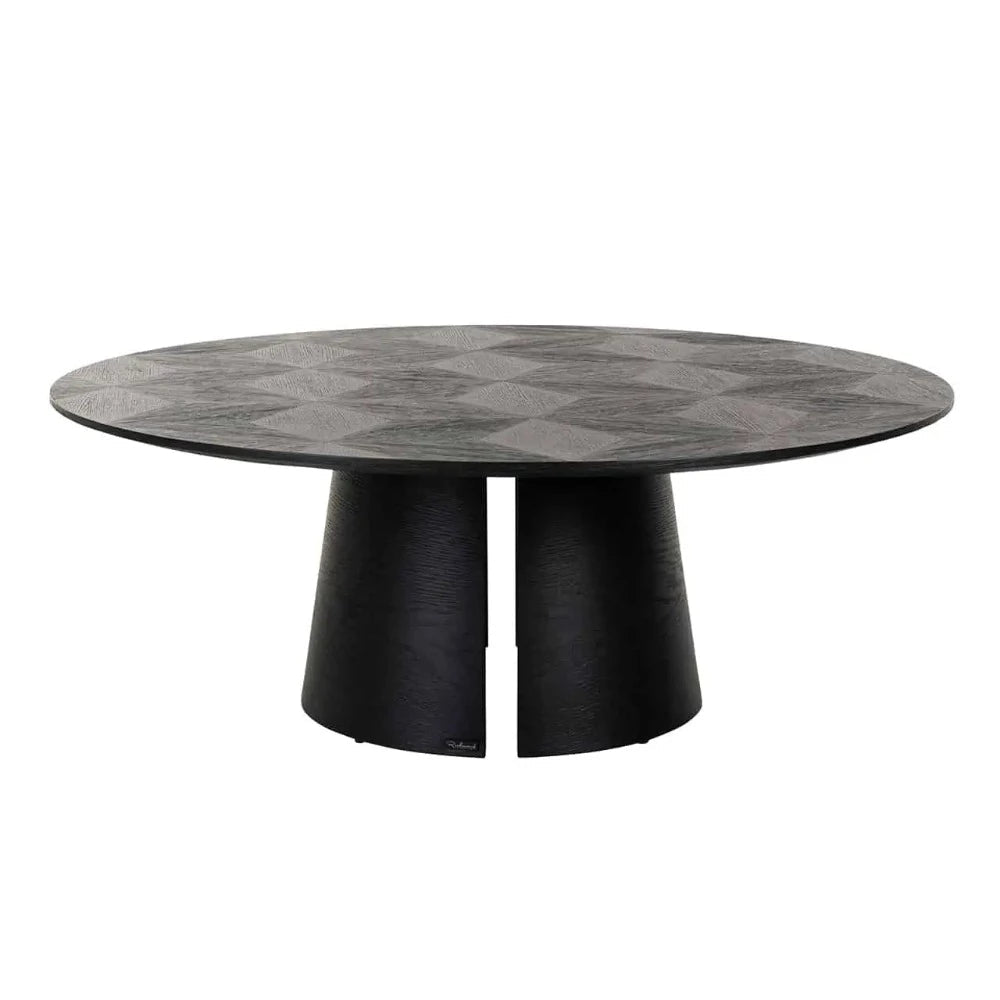 Blade round black Coffee Table-Renaissance Design Studio