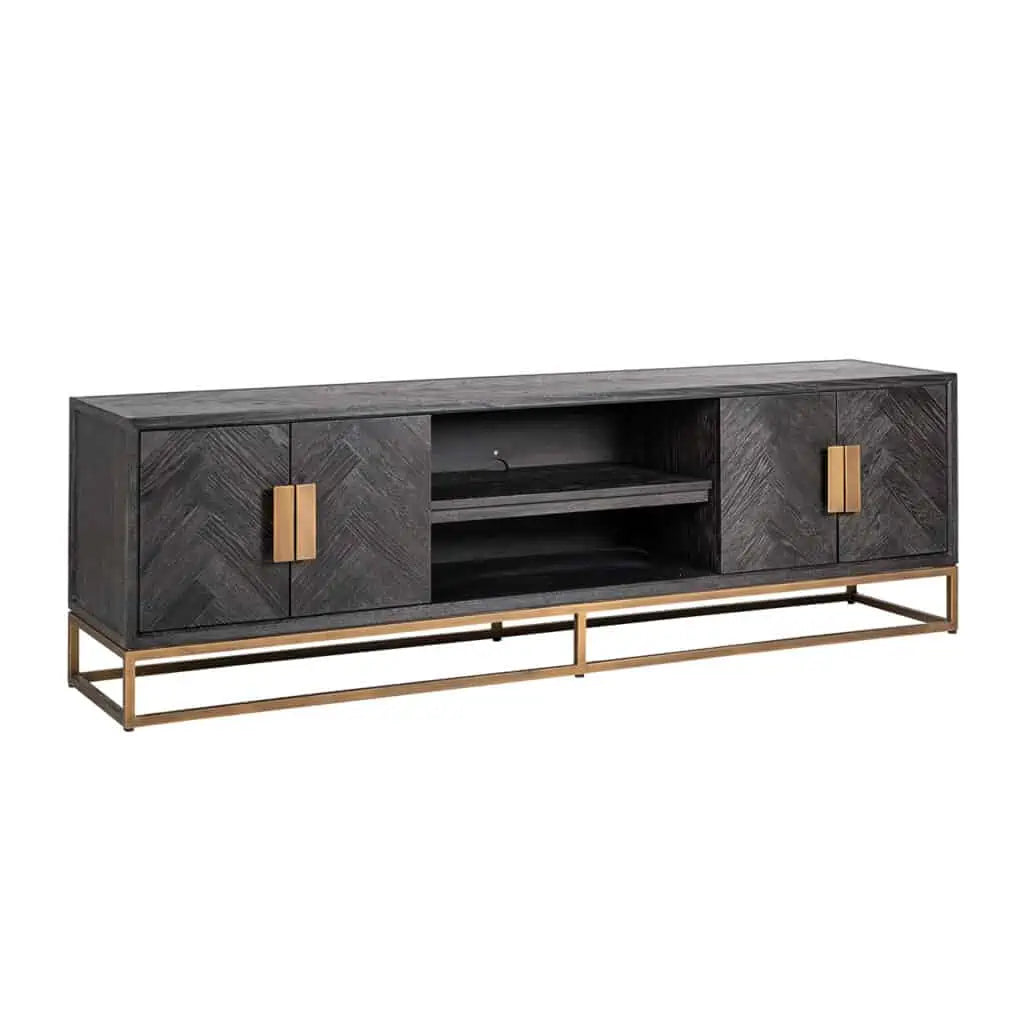 Blake TV Unit Brass 200cm-media unit-Renaissance Design Studio
