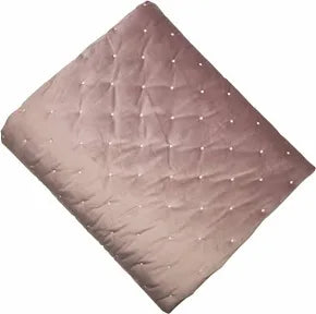 Blush kendrick Pink dot extra large soft velvet throw clearance offer half price instore only 240 x 260 cm-Renaissance Design Studio