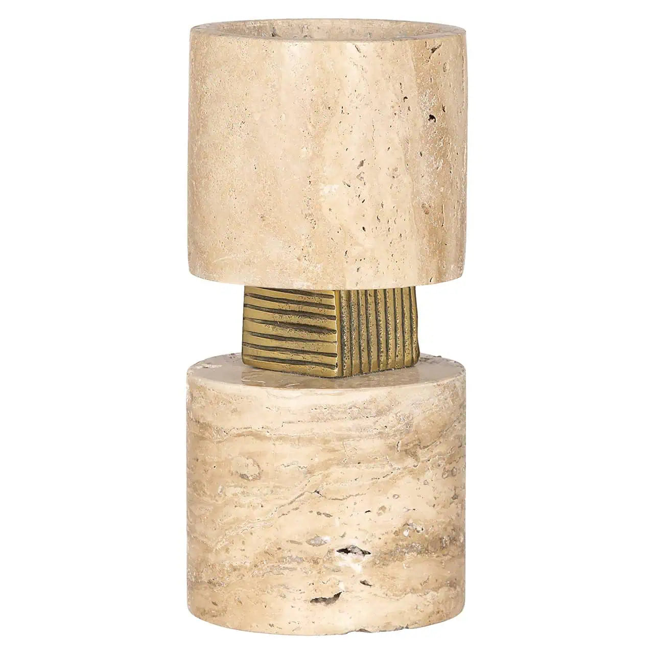 Boaz cream Marble Candle Holder Various Sizes-marble candle holders-Renaissance Design Studio