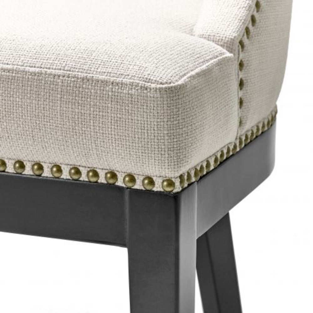Boca Grande Dining Chair in Natural or Black by Eichholtz w wooden legs-Renaissance Design Studio
