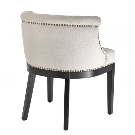 Boca Grande Dining Chair in Natural or Black by Eichholtz w wooden legs-Renaissance Design Studio