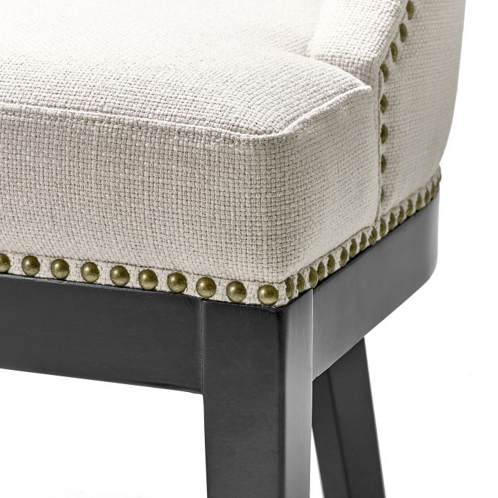 Boca Grande Dining Chair in Natural or Black by Eichholtz w wooden legs-Renaissance Design Studio