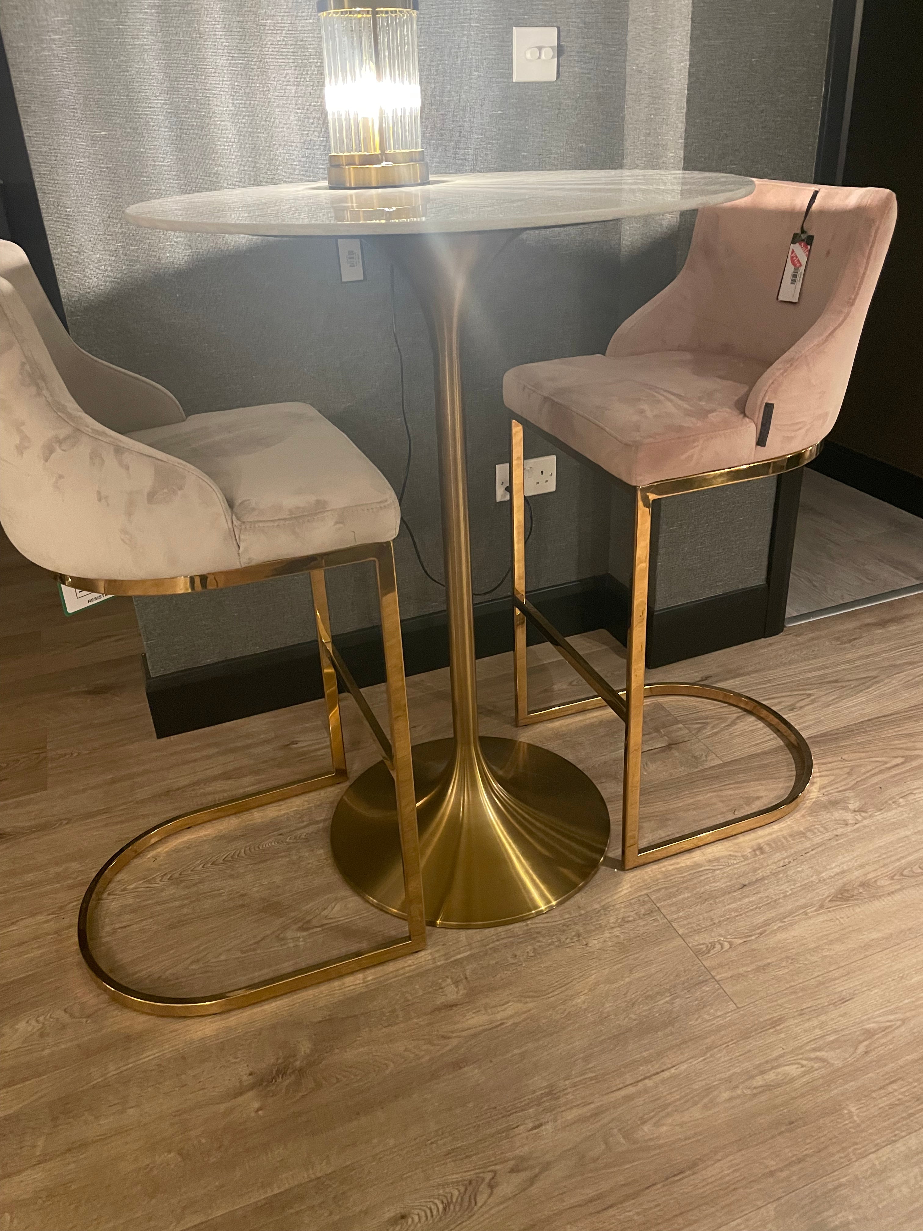 Bolton K Velvet Counter bar stool Reduced-bar stool-Renaissance Design Studio