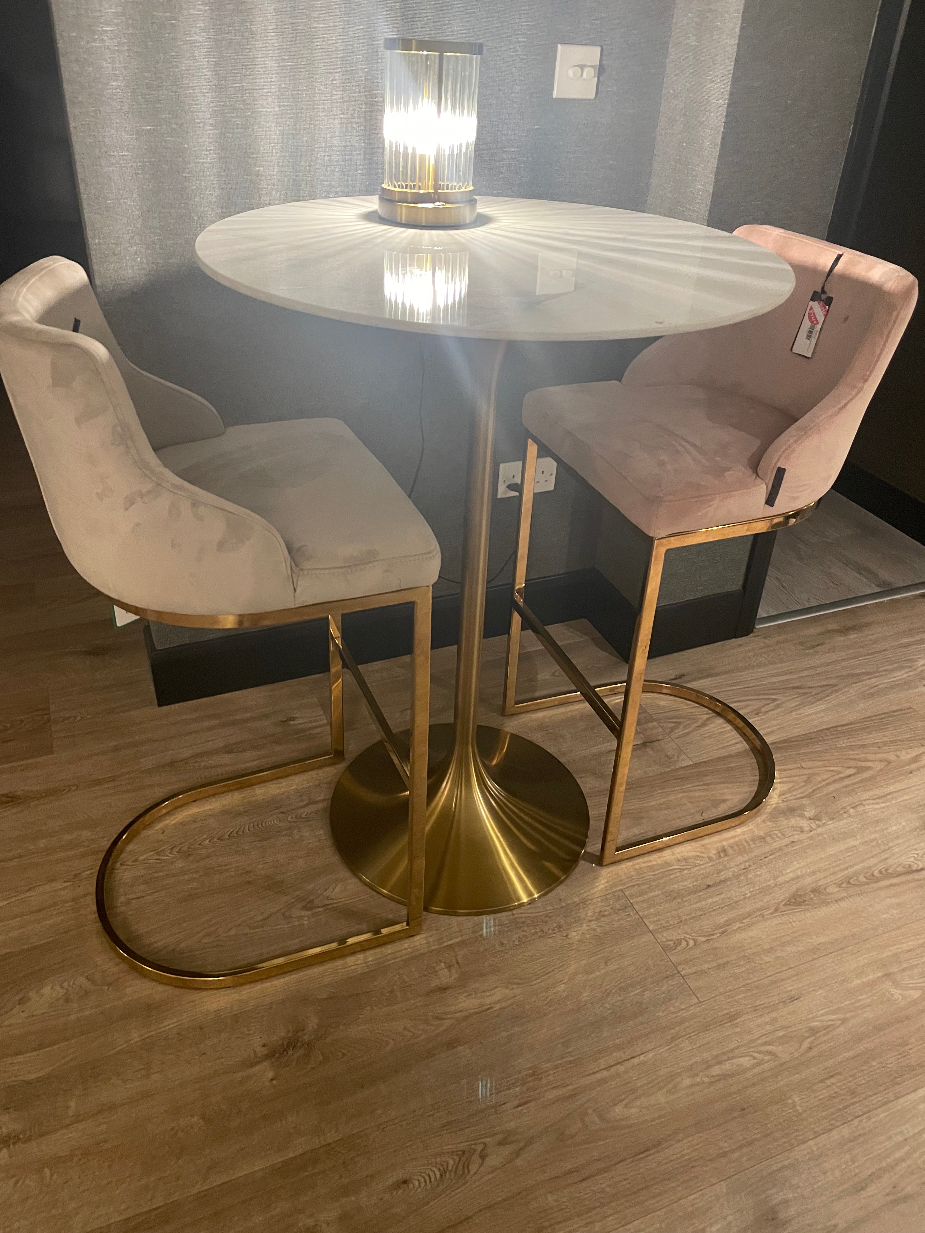 Bolton K Velvet Counter bar stool Reduced-Renaissance Design Studio