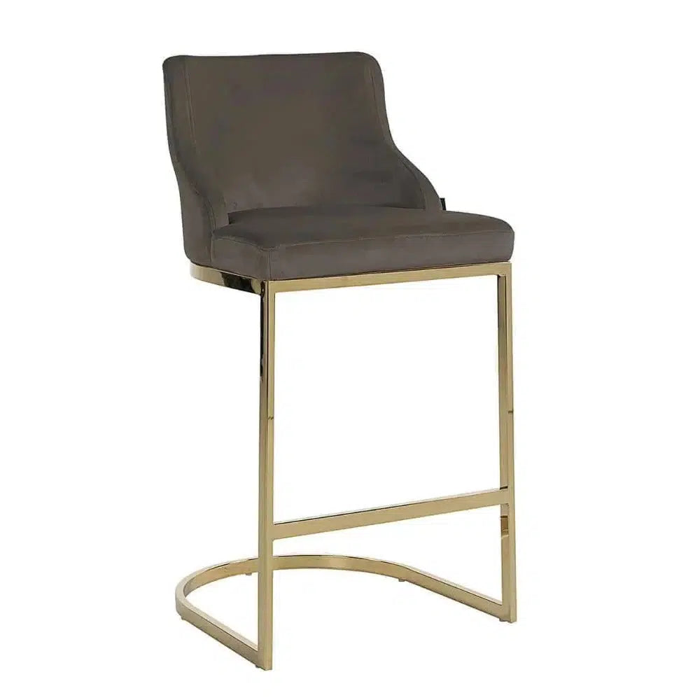 Bolton K Velvet Counter bar stool Reduced-Renaissance Design Studio