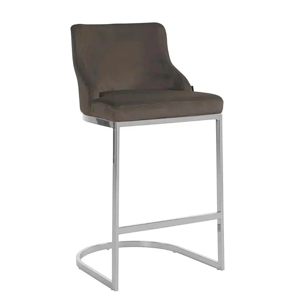 Bolton K Velvet Counter bar stool Reduced-Renaissance Design Studio