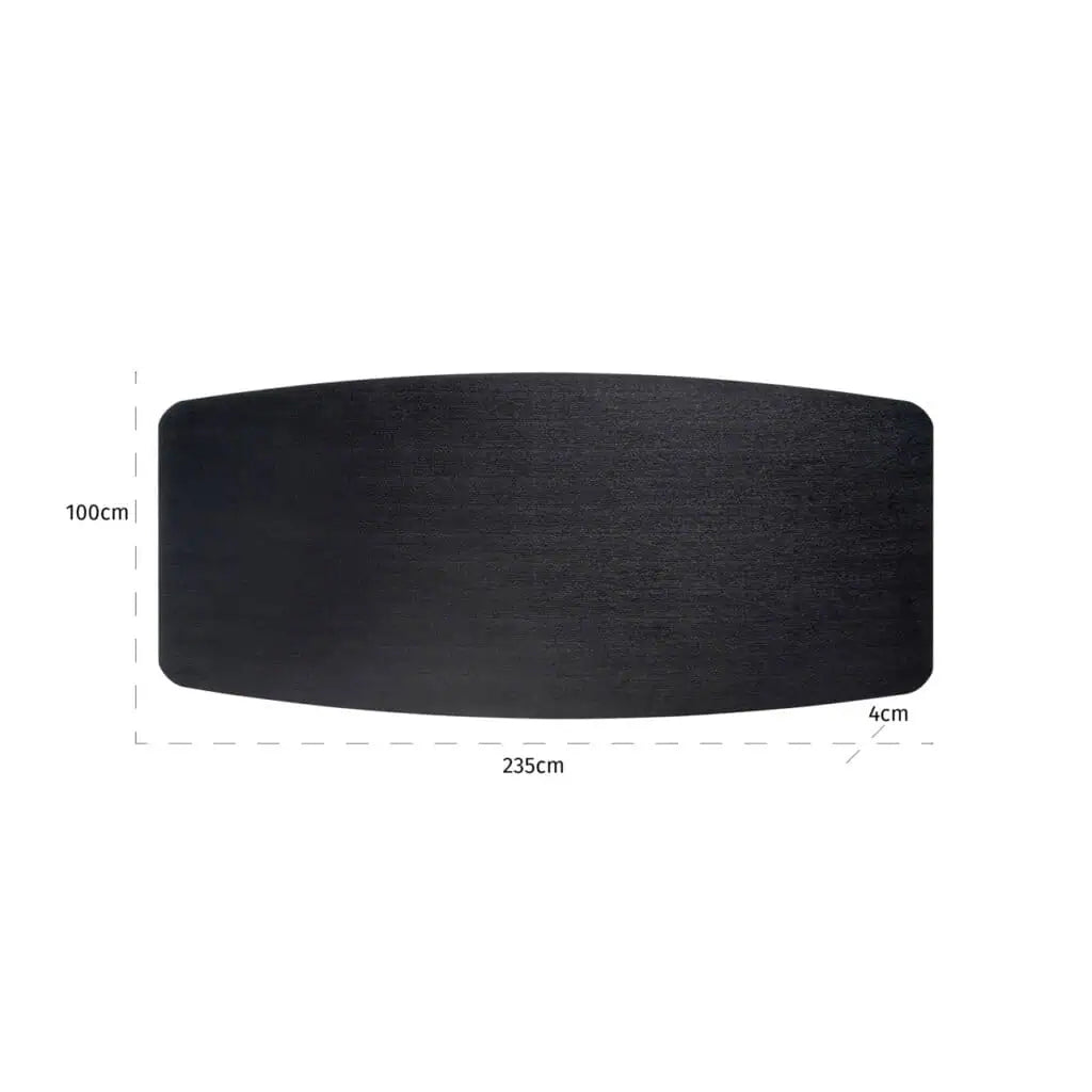 Bondi XL Dining Table – Black-Renaissance Design Studio