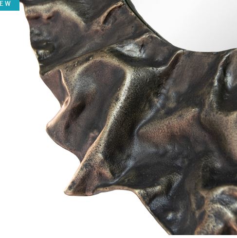 Bonnie Rustic bronze large mirror-Renaissance Design Studio