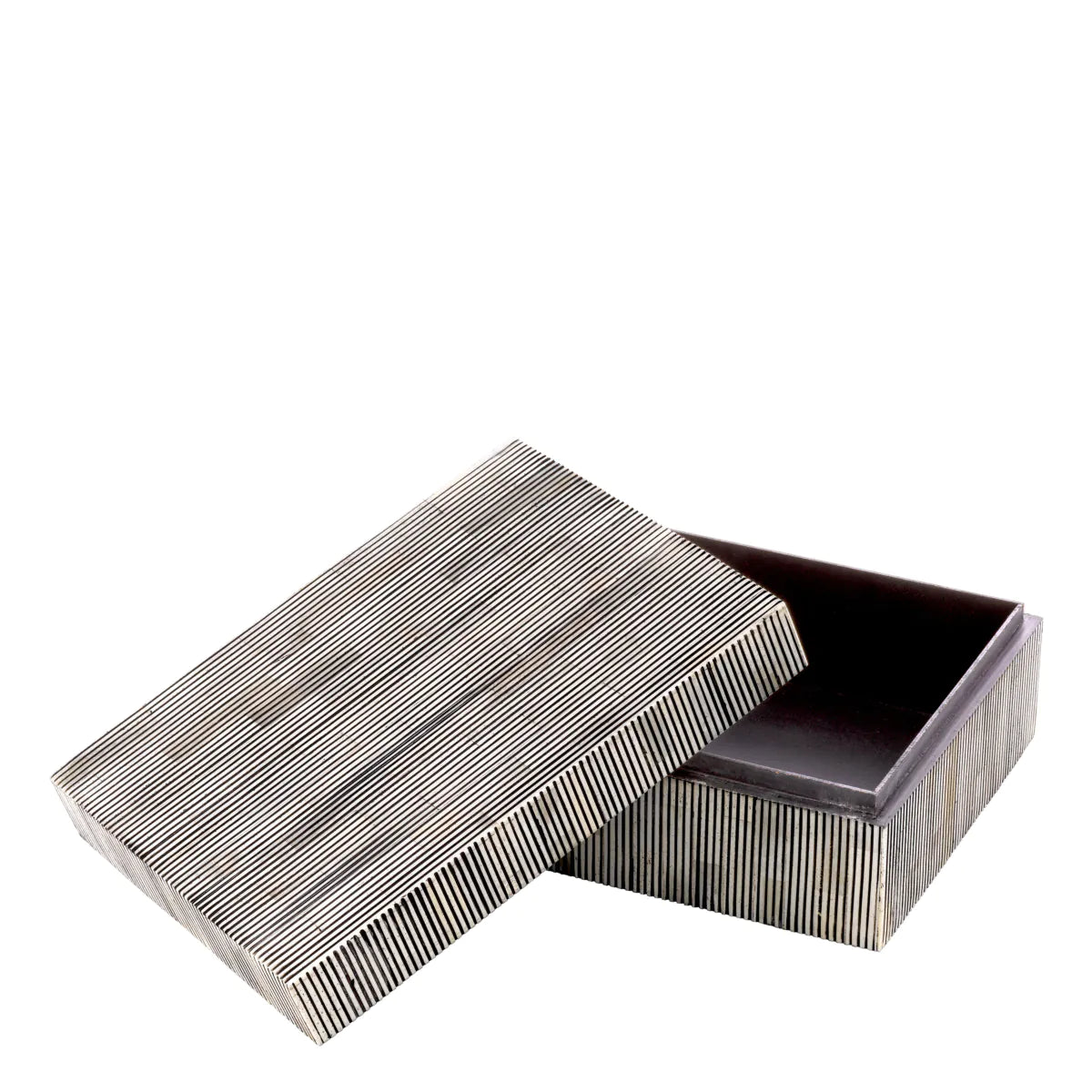 Box Lucielle black and white bone by Eichholtz small or large-Renaissance Design Studio