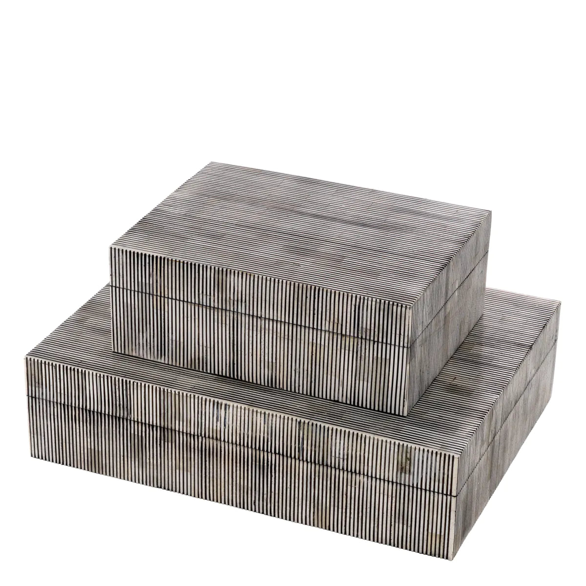 Box Lucielle black and white bone by Eichholtz small or large-Renaissance Design Studio