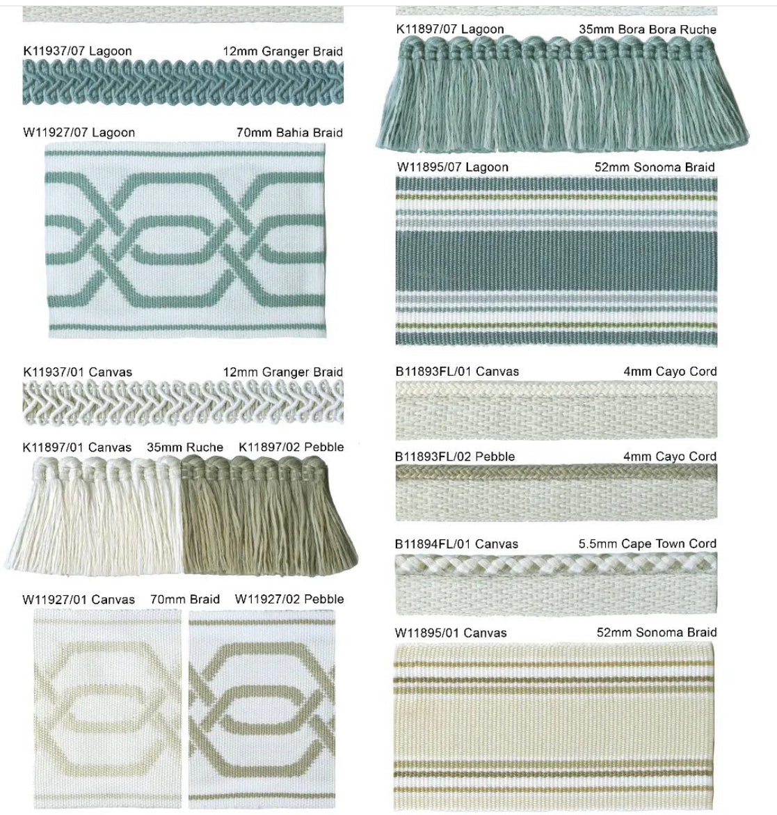 Braids and trims various prices-Renaissance Design Studio