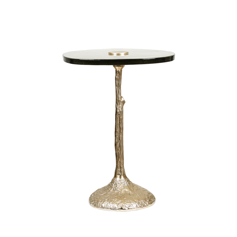 Branch Hand Made Side Table In Antiqued Gold - New Item!-Renaissance Design Studio