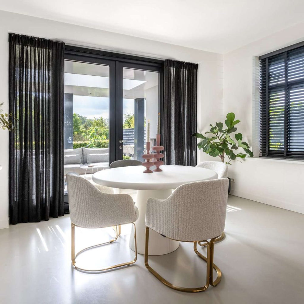 Brandie Round dining table 130 cm-Dining Table-Renaissance Design Studio