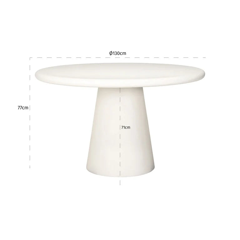 Brandie Round dining table 130 cm-Renaissance Design Studio