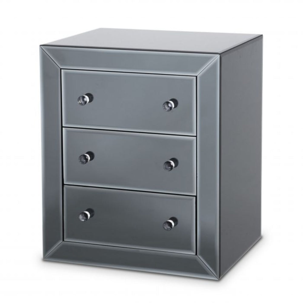 Brera Luxury bedside cabinet 3 drawers by Eichholtz-Bedside Cabinet-Renaissance Design Studio