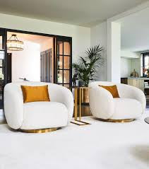 Brice low line designer Swivel Chair by Eichholtz-Renaissance Design Studio