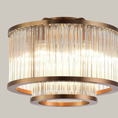 Bronze flush fitting chandelier