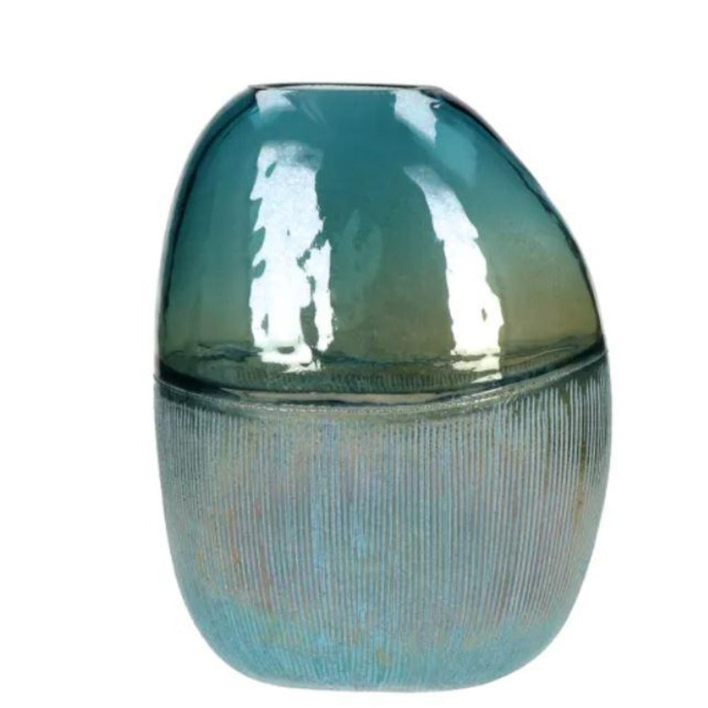 Burbella Vase in Teal Blue-Vase-Renaissance Design Studio