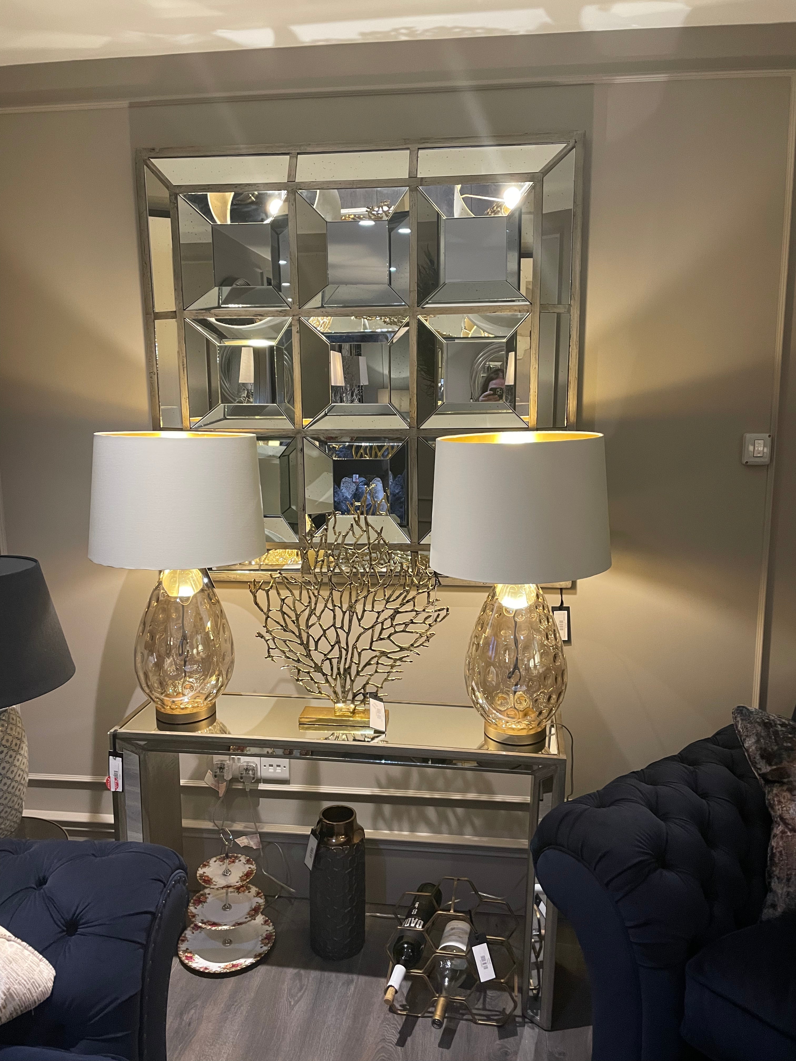 Byron Antiqued Distressed Slim mirrored console table reduced sold as seen One only !-Renaissance Design Studio